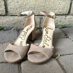 Sam Edelman SUSIE Women’s Suede Ankle Heel Strap Sandals Sz 7.5